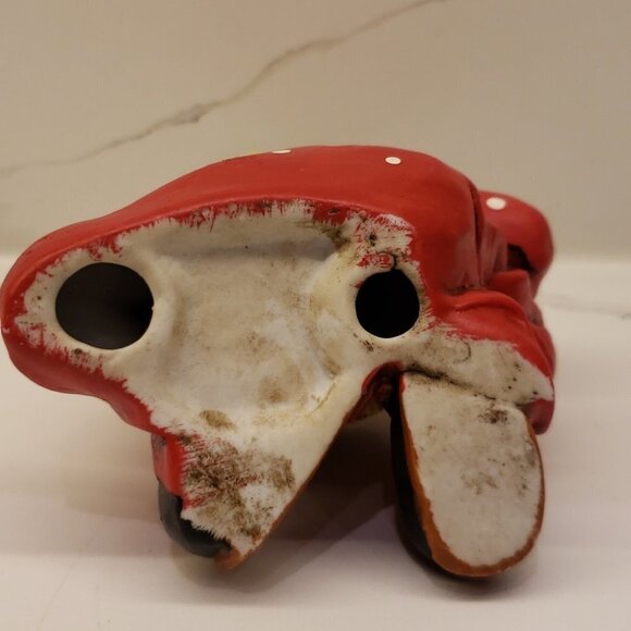 Vintage Ceramic clown playing harmonica red white dots figurine 5"tall - Picture 6 of 11